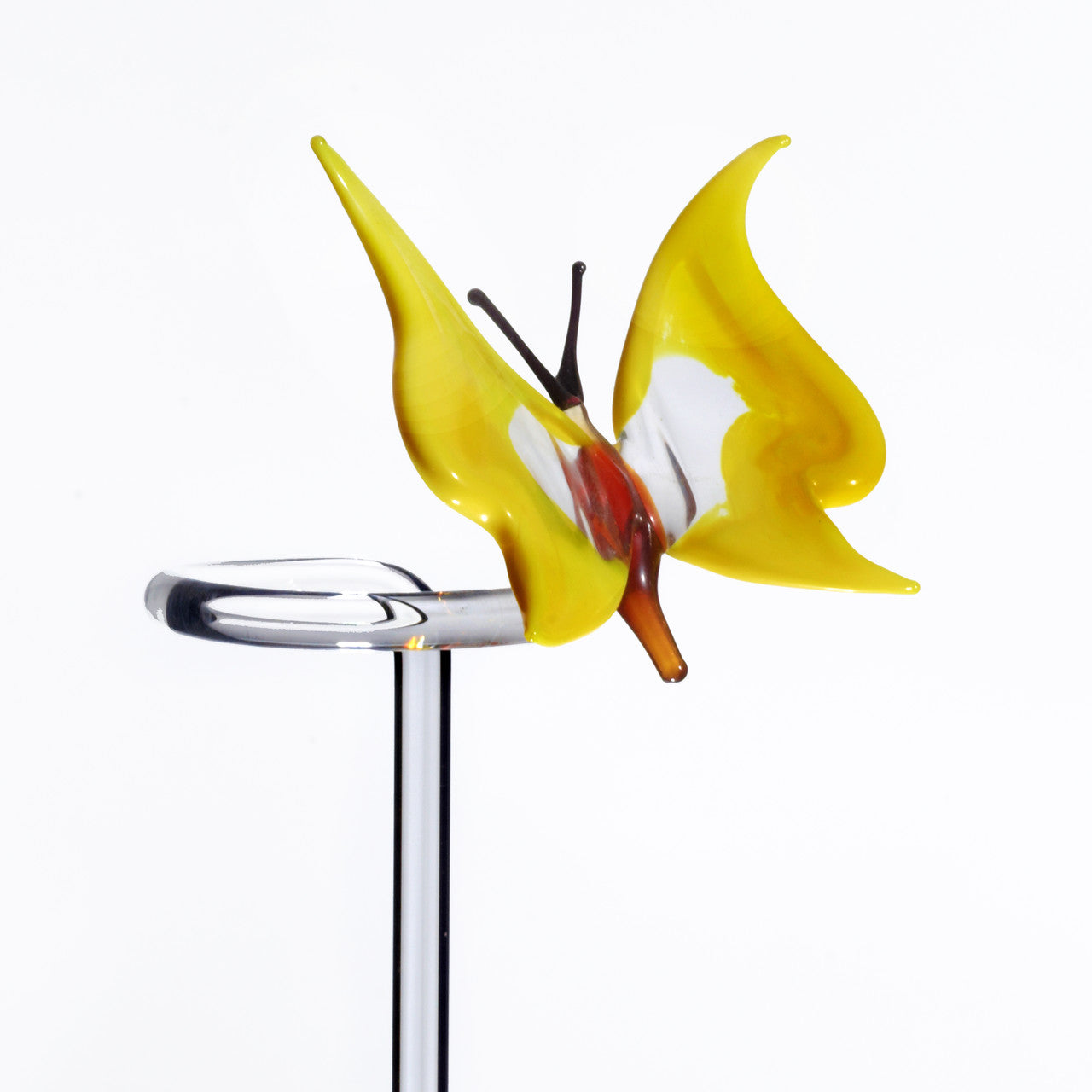 Orchideenstab Schmetterling 45cm orange-rot