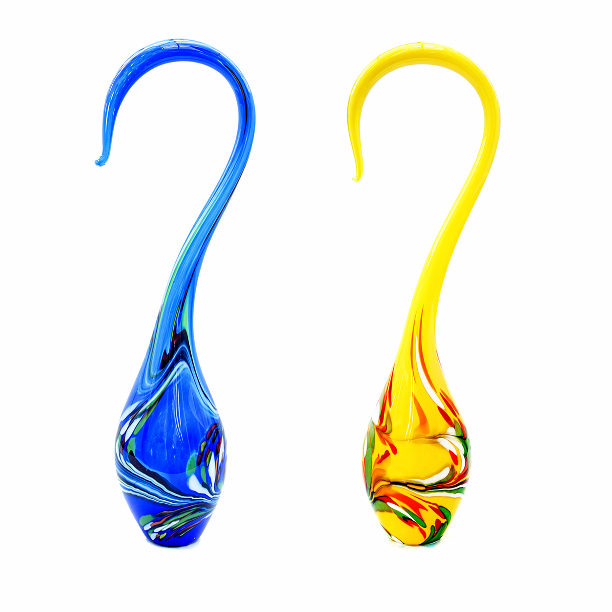 Gartenfigur Flammingo 71cm Dekoration bunt mundgeblasen Skulptur inkl. Stab