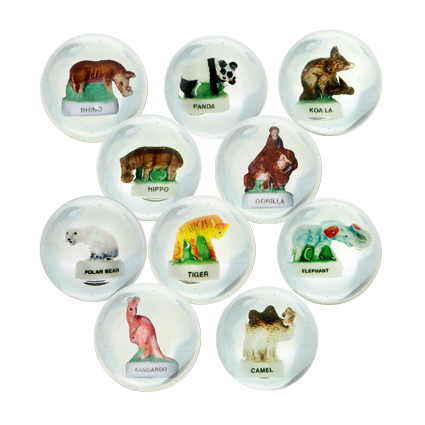 Murmeln mit Tierfiguren (30mm)