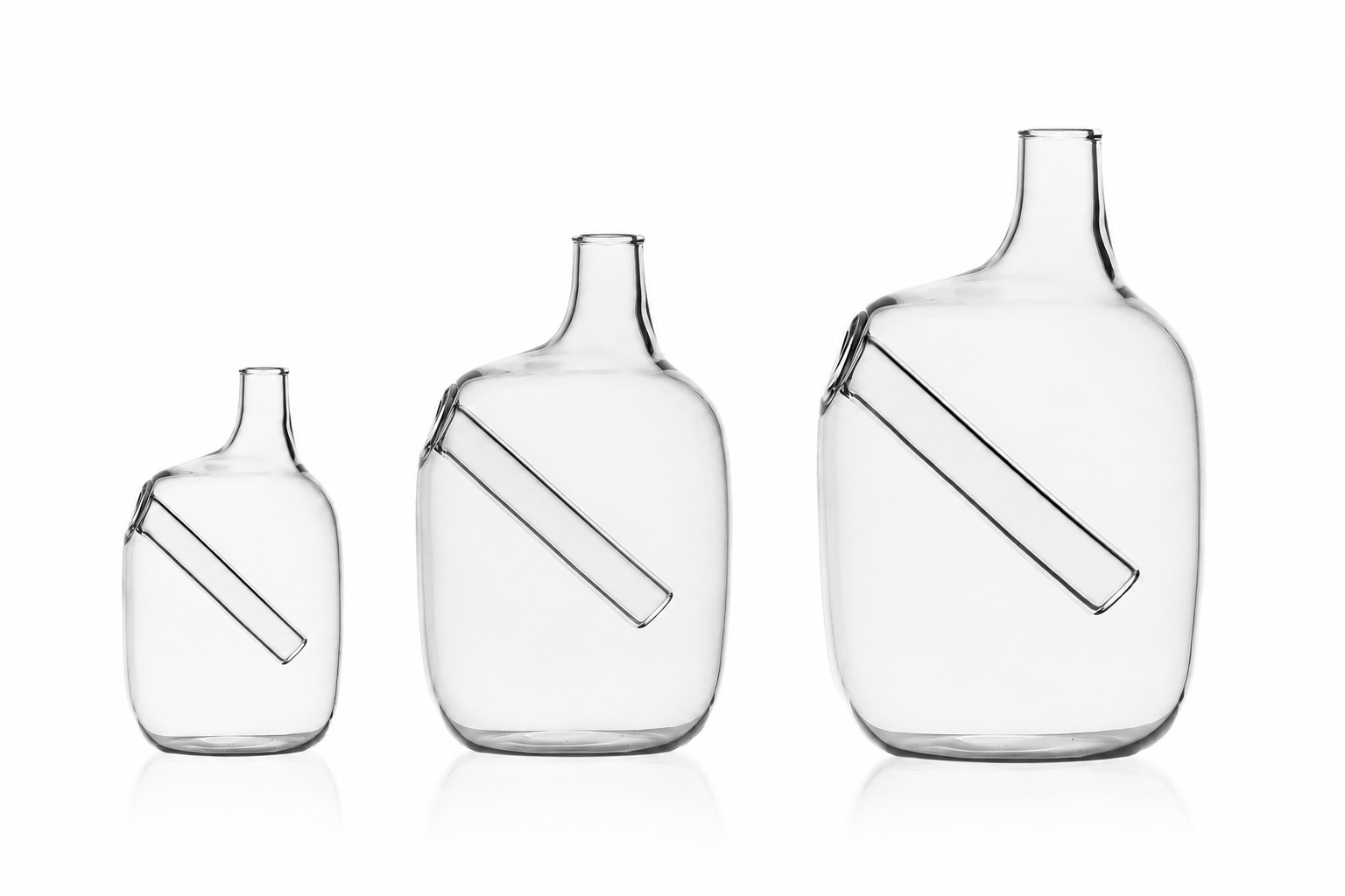 Dekoglasvase Duftflasche Glasvase Blumenvasen Hanami Kristallglas Transparent