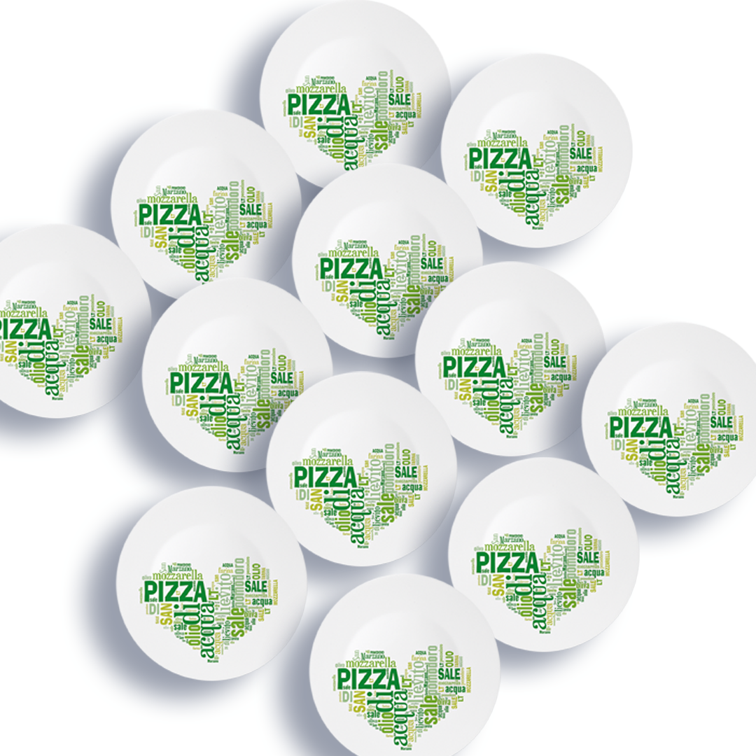 Pizzateller 33cm Grün 12er Set