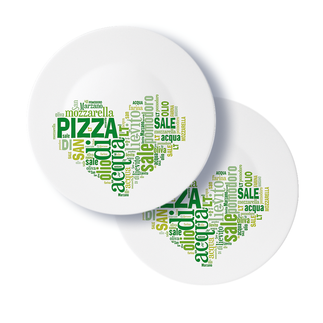 Pizzateller 33cm Grün 2er Set