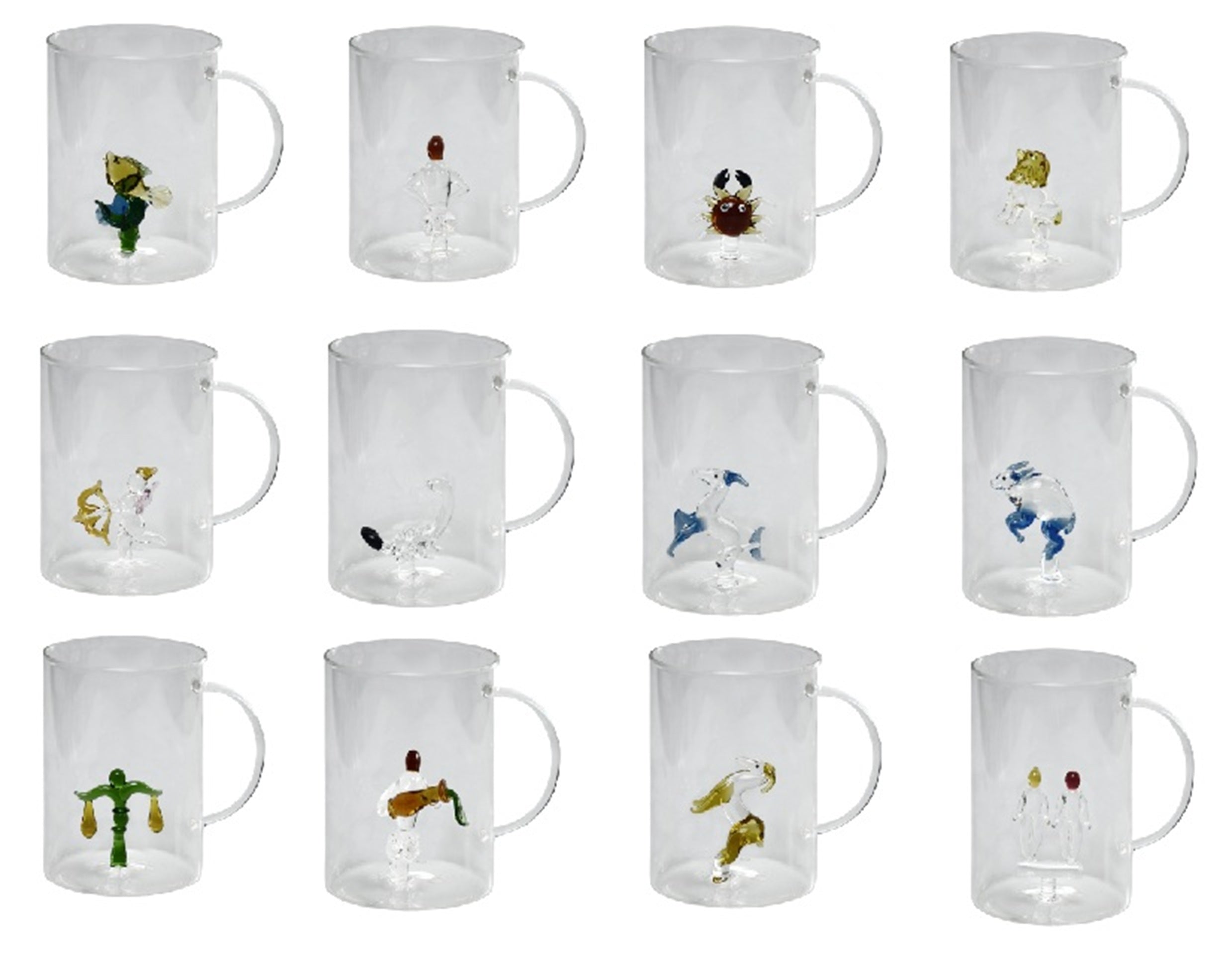 Trinkbecher mit Henkel und Sternzeichen, Handarbeit