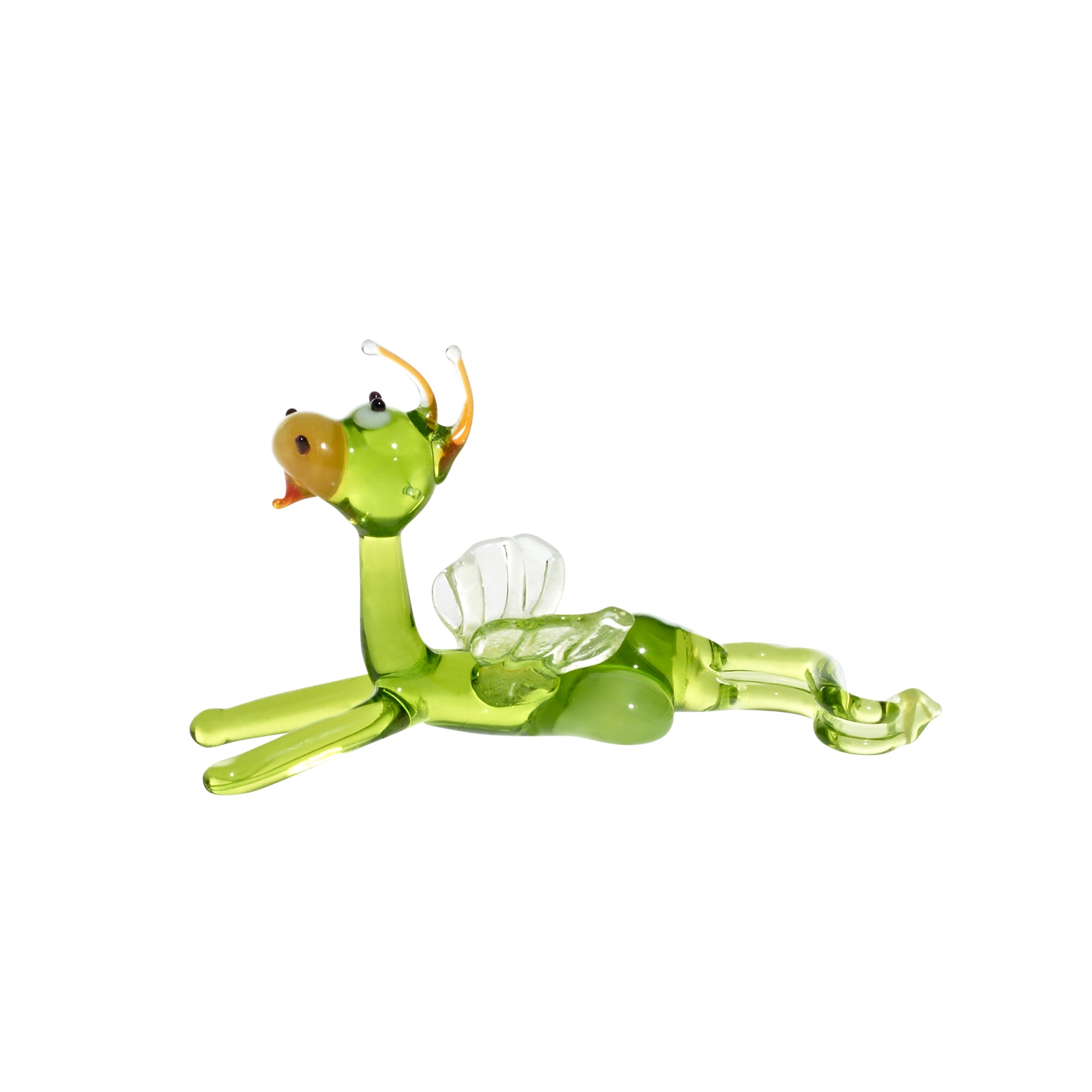 Drache liegt Mini Plus 4-5cm Glas Tiere Figuren Sammeln Vitrine Miniatur Fabel