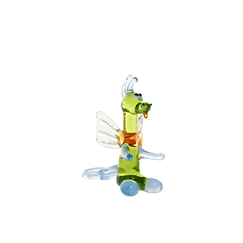 Drache sitzt Mini Plus 4-5cm Glas Tiere Figuren Sammeln Vitrine Miniatur Fabel