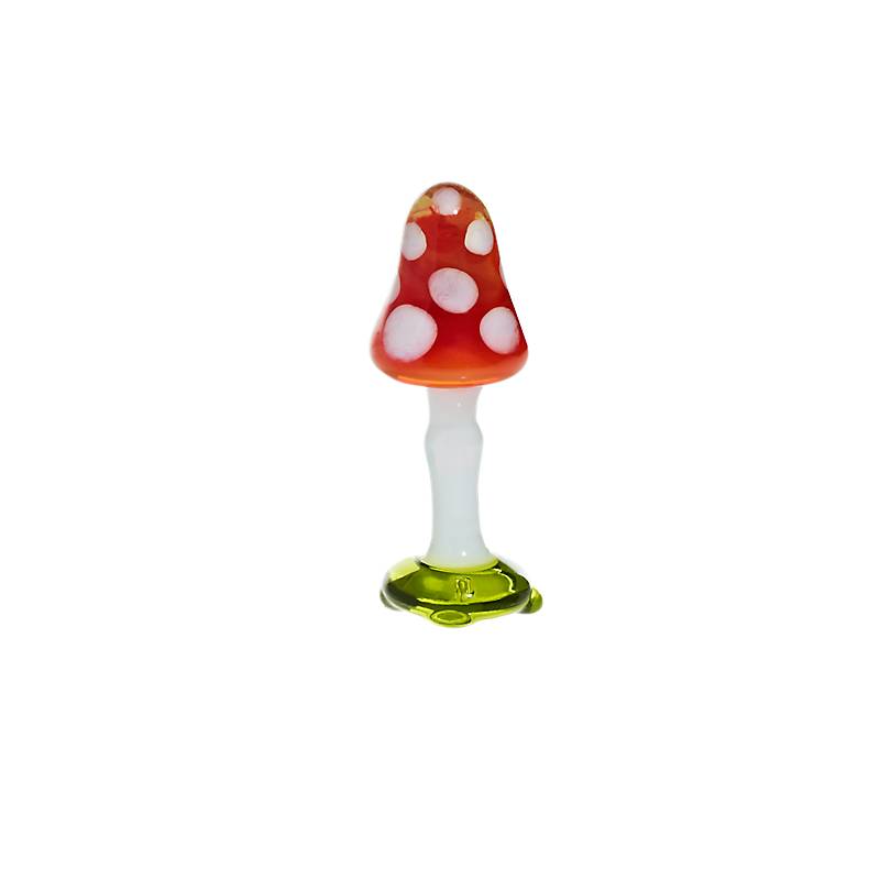 Fliegenpilz Mini Plus 4-5cm Glas Tiere Figuren Sammeln Vitrine Miniatur Herbstdeko