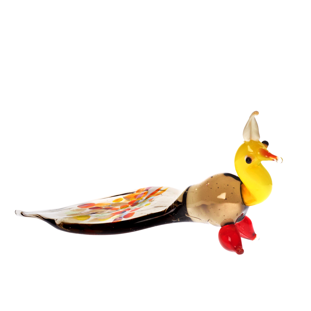 Pfau Midi 6-8cm Glas Tiere Vogel Figuren Sammeln Vitrine Miniatur Zoo