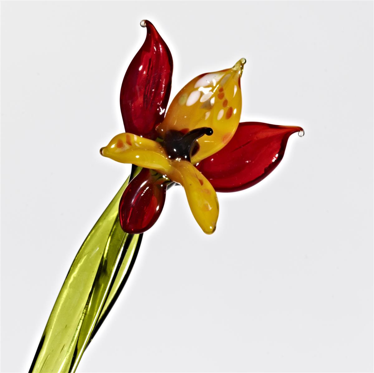 Orchidee Blumen 15-17cm Glas Blüten Figur Kunstblumen Dekoration Geschenk