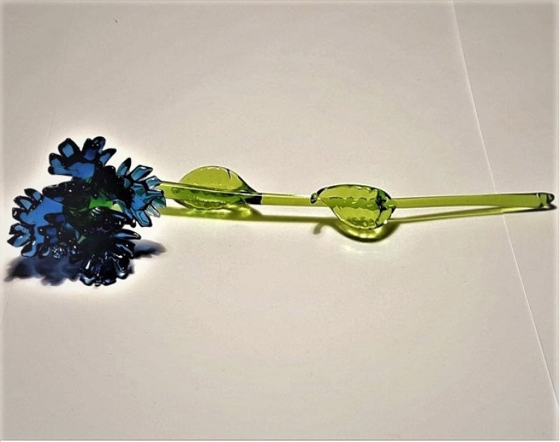 Kornblume Blumen 15-17cm Glas Blüten Figur Kunstblumen Dekoration Geschenk