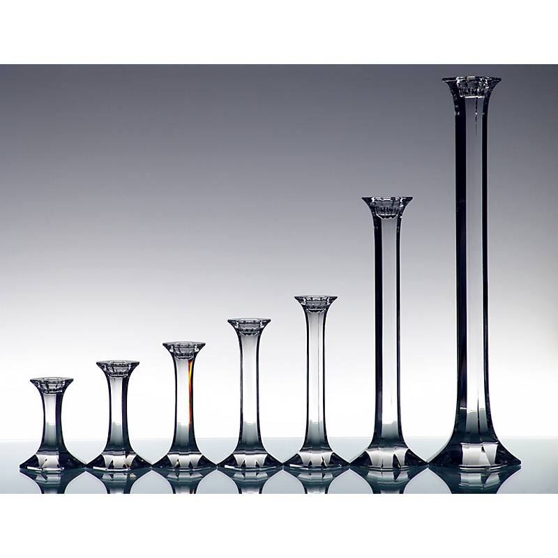 Kerzenhalter Crescendo 16cm, Transparent, aus Bleikristall