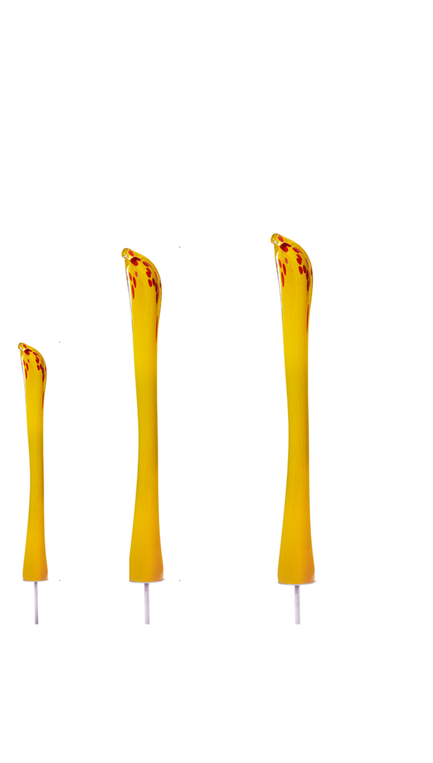 Kobra Gelb/Rot/Orange mit Gewindestab