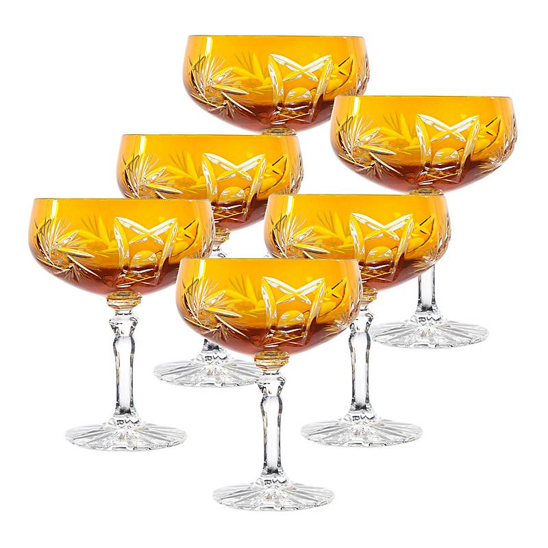 Sektschale gelb Schleuderstern 6er Set (200ml)