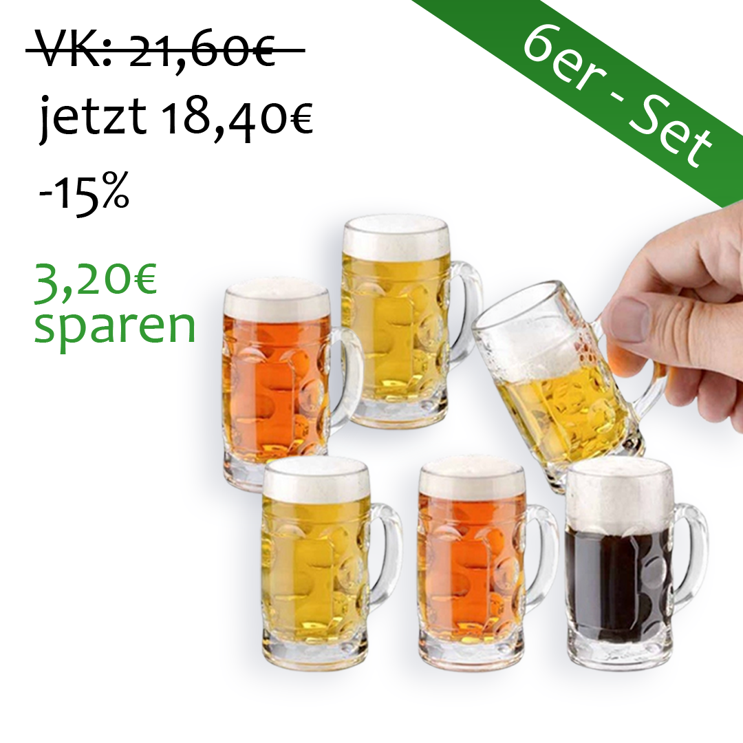 Schnapsglas Mini-Bierkrug Partygag Wodka Junggesellenenabschied Don 6er Set 40ml