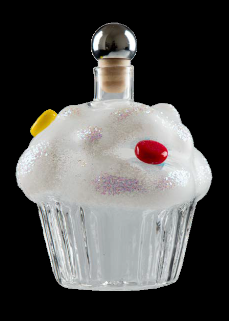 Geschenkflasche Muffin 200 ml Weiß