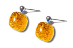 Ohrstecker Glasperle Simply Amber