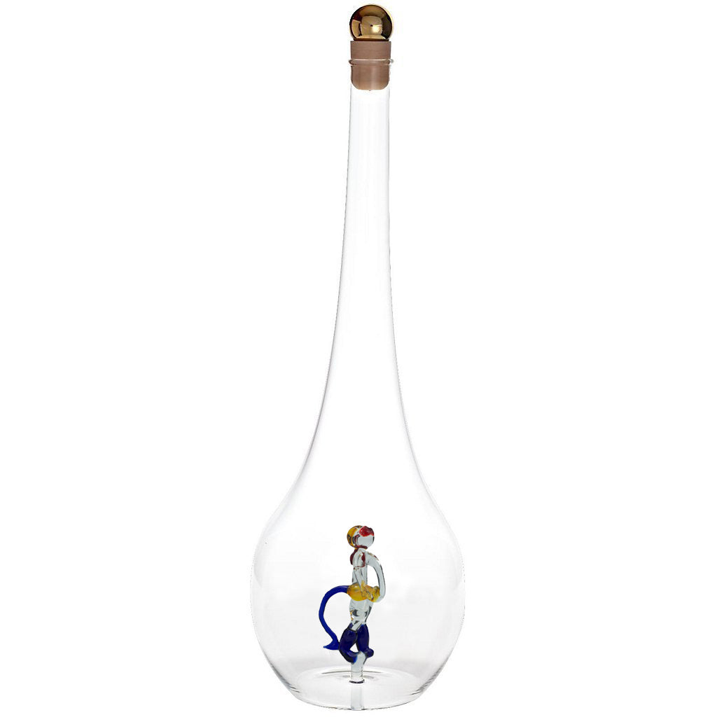 Geschenkflasche Feuerwehrmann Figur Glas Leer 500 ml