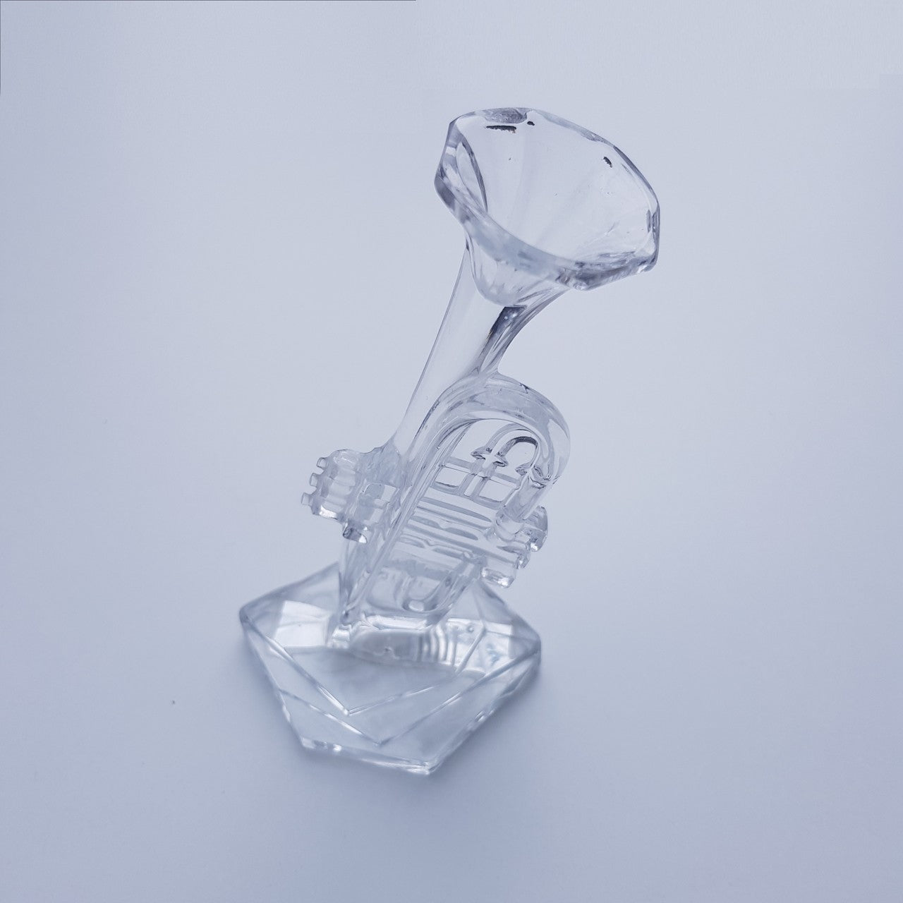 Glasfigur Musikinstrument Kristallglas klar Geschenk Musiker Hobby Sammeln 13cm