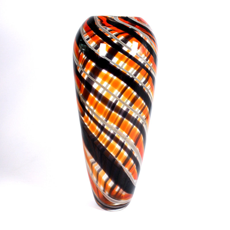 Glasvase Flame 36cm rot