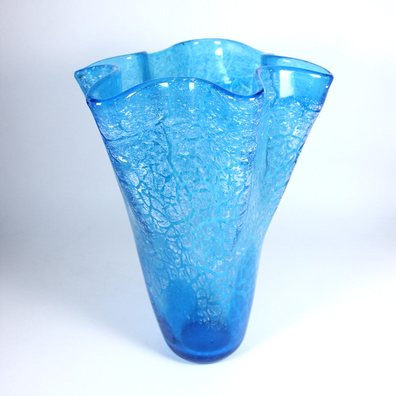 Glasvase Toscana 33,5cm blau