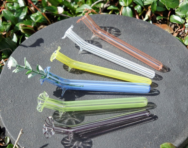 Liegeväschen mit Farbstreifen Glas 10cm