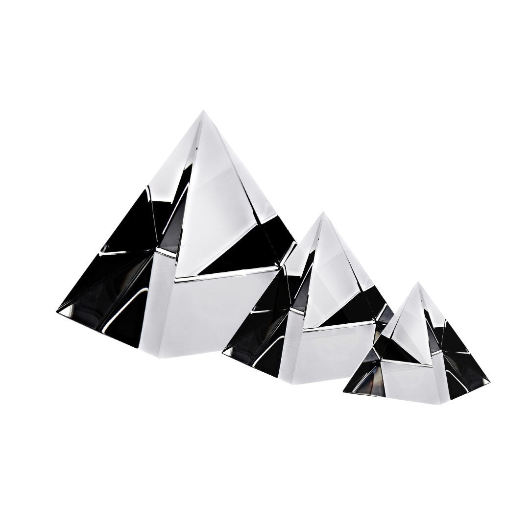 Glasblock Pyramide Pokal Wahrzeichen Cristalica Breifbeschwerer Erinnerungsstück div. Größen