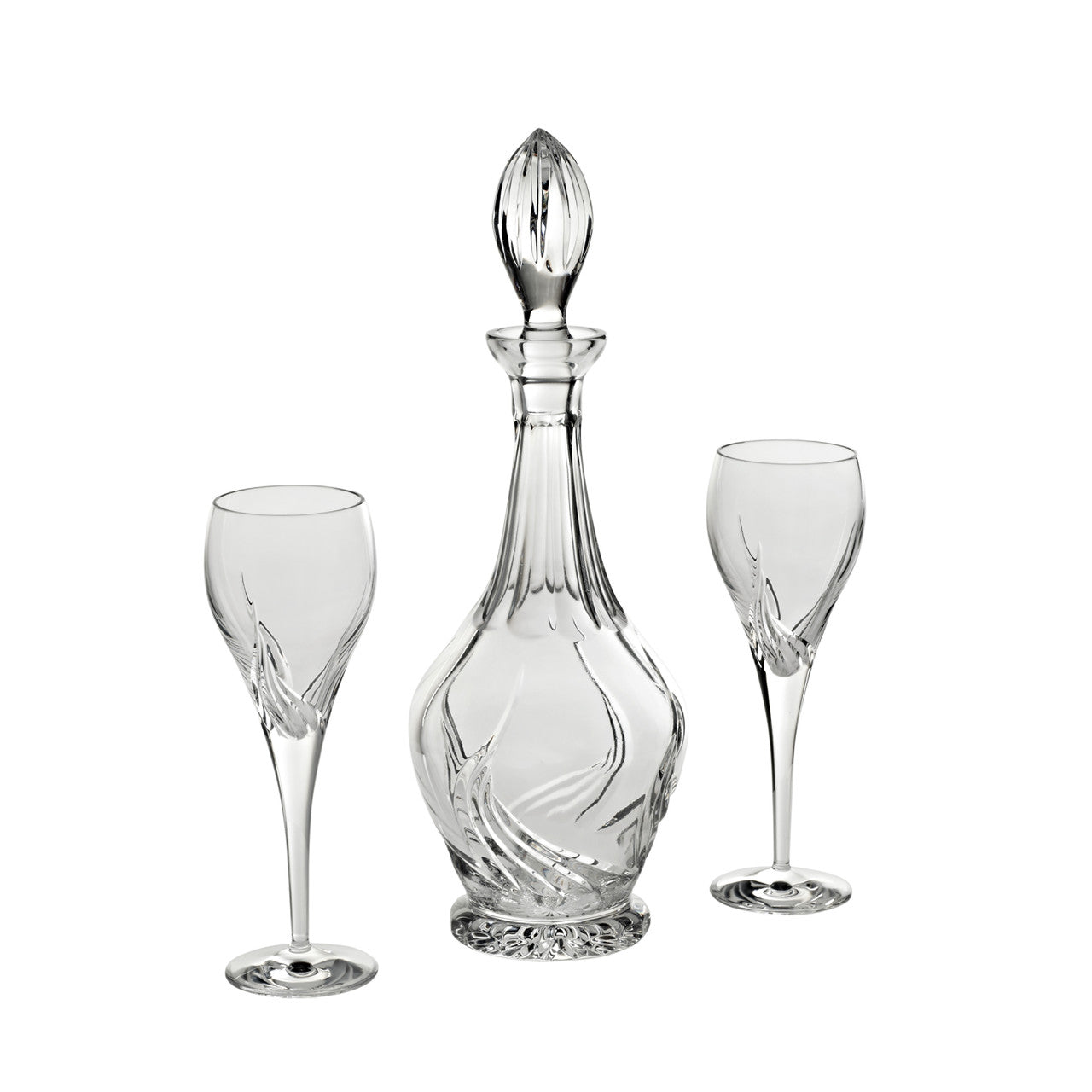 Weinset Karaffe mit 6 Gläsern "Flame"