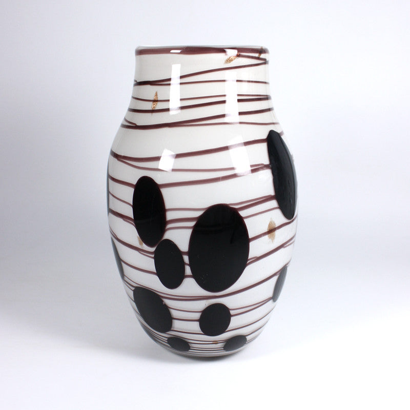 Glasvase Purple Dots 29cm