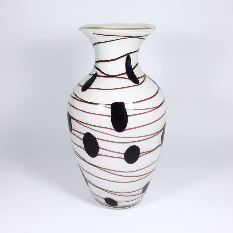 Glasvase Purple Dots 33cm