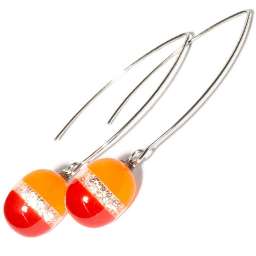 Ohrringe hängend Shiny Rot