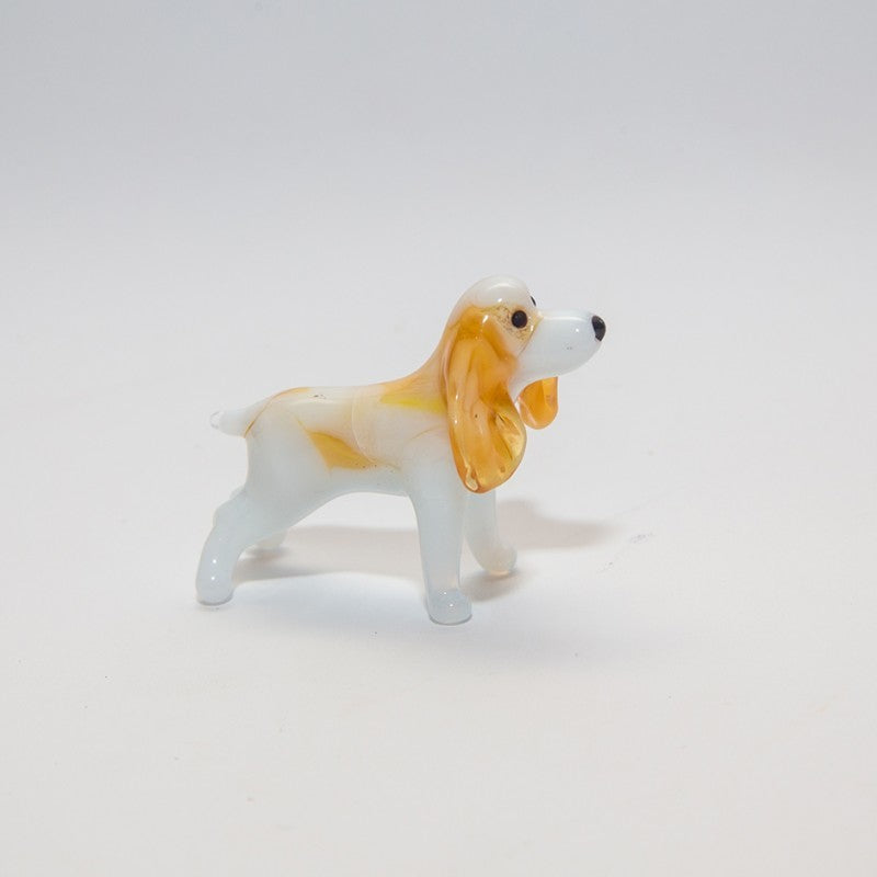 Hund Mini Plus 4-5cm Glas Figuren Sammeln Vitrine Miniatur Haustier