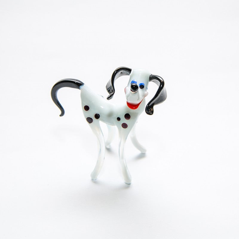 Hund Dalmatiner Medium 8-15cm Glas Figuren Sammeln Vitrine Miniatur Haustier