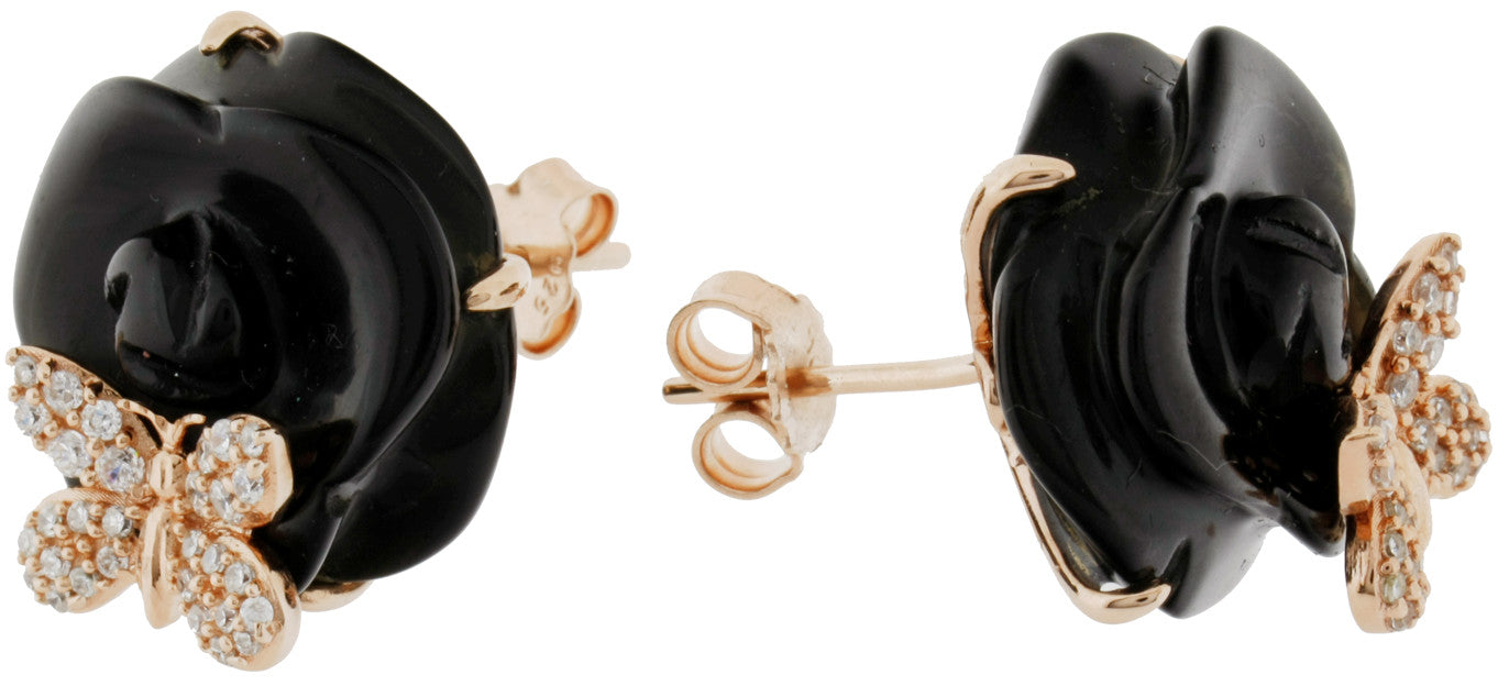 Ohrstecker Rosa aus 925 Sterling Silber Schmuck für Damen Friends