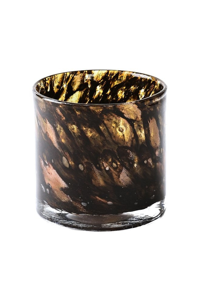 Windlicht Linen 10cm Glitzer