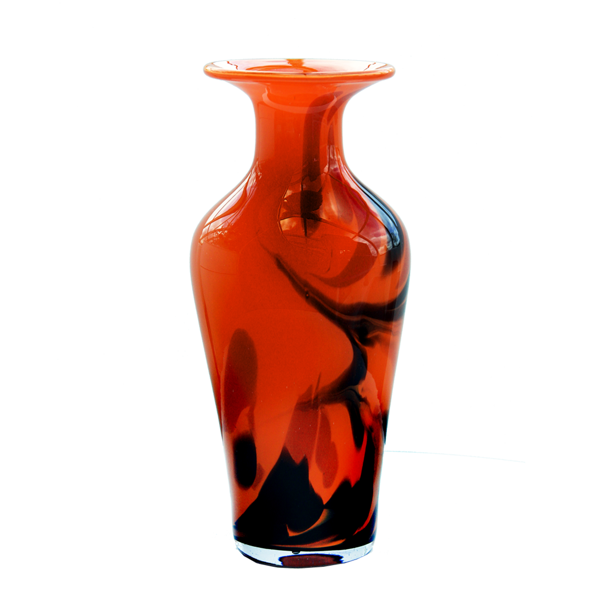 Glasvase Blumenvase Gefäß Amphore Athen 27,5cm Dekoration farbig mundgeblasen