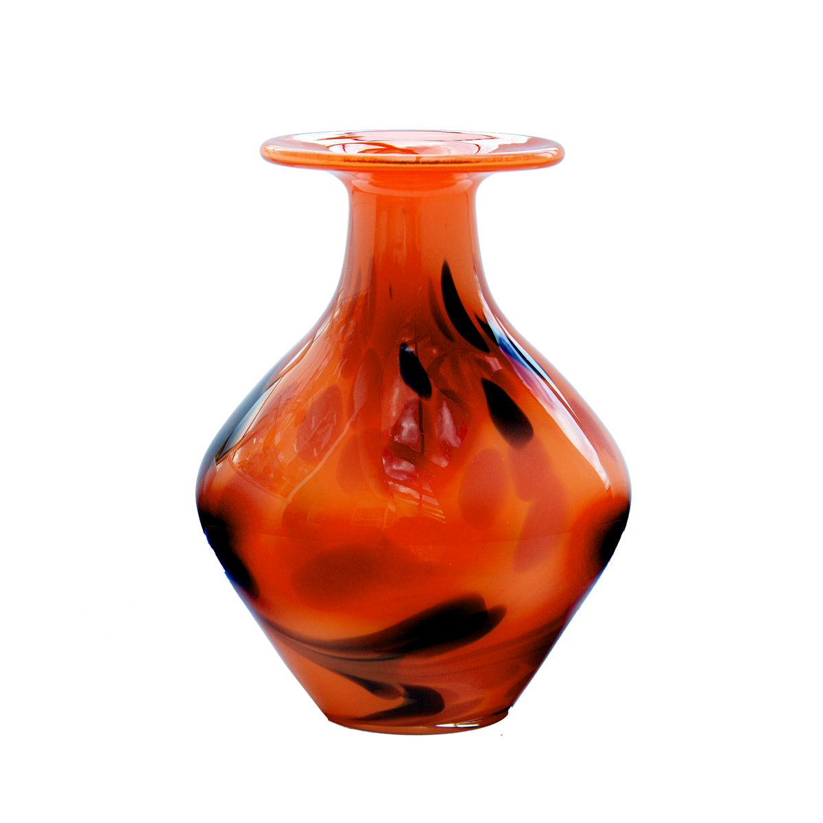 Glasvase Blumenvase Gefäß Amphore Malta 23cm Dekoration farbig mundgeblasen