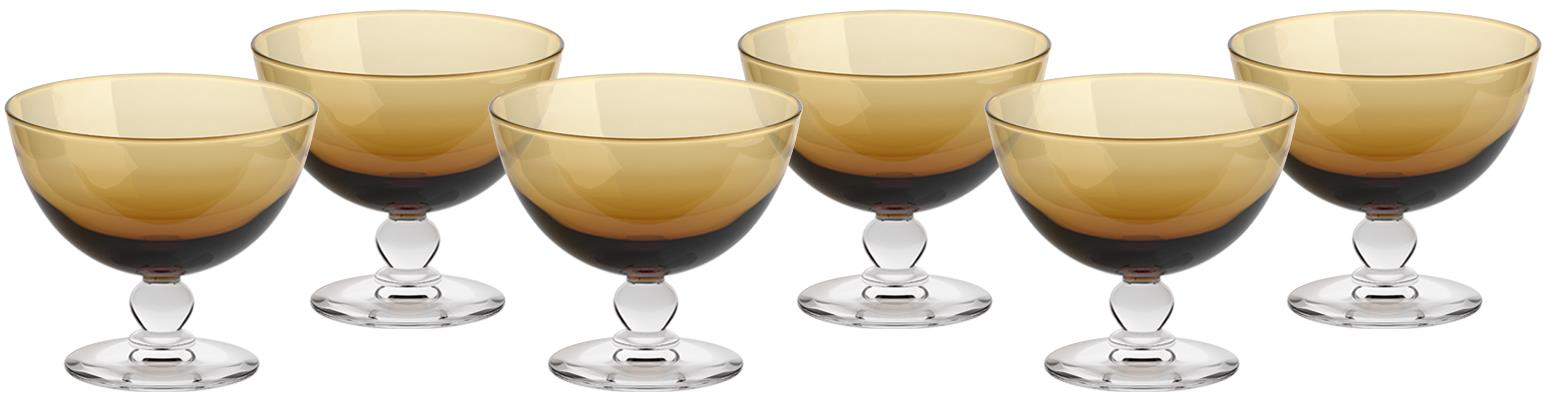 Eisschale Eisbecher Dessertschale 6er-Set orange Piccolo Colori 280ml Gelato