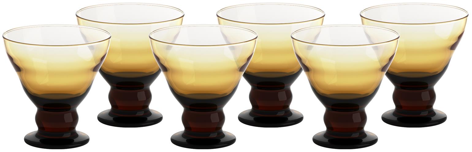 Eiscremeglas Antico 6er-Set Colori Vero12,5 cm orange