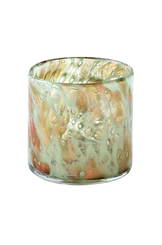 Windlicht Linen 8cm Glitzer