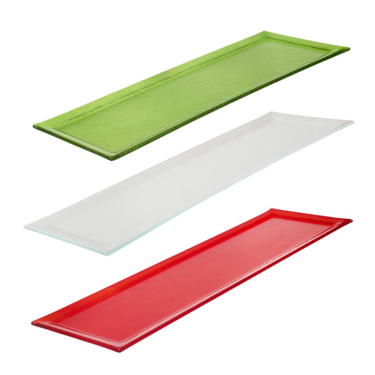Glasteller Schale Tischdeko Design Max Fusing Glas ca. 53x16,2cm Handmade
