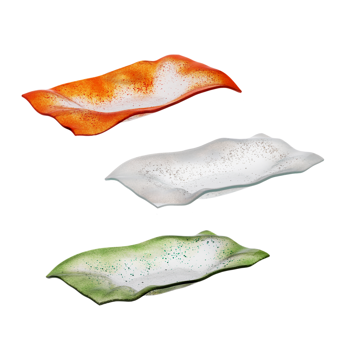 Schale  Design Valence Fusing Glas ca. 42x22cm Handmade