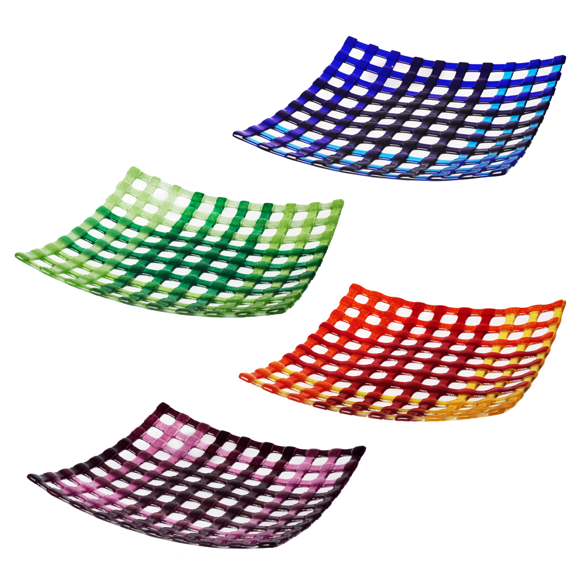 Glasschale Netz Fusing 30x30cm