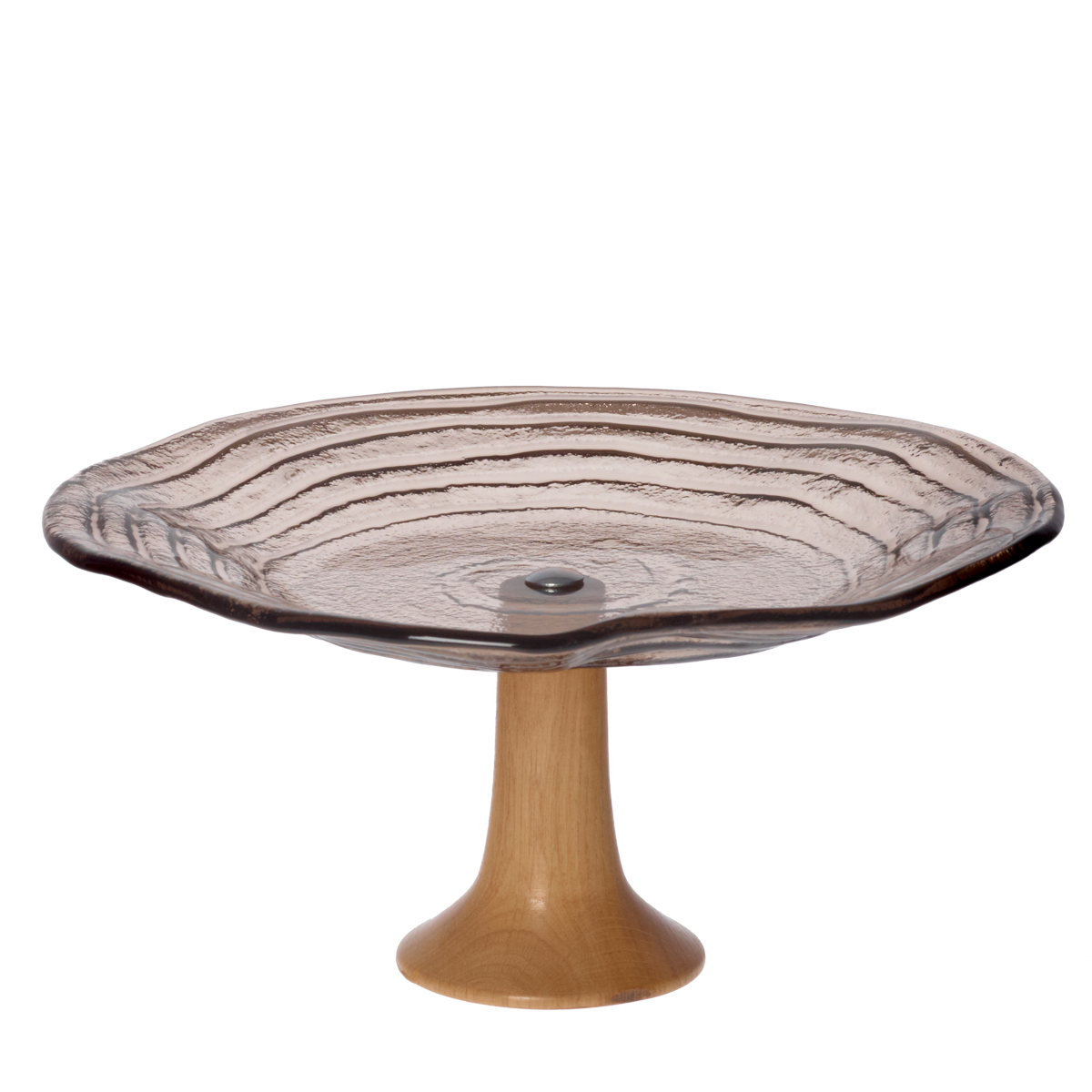 Kuchenteller Velo Fusing Glas Handmade Ø ca. 28cm Bronze