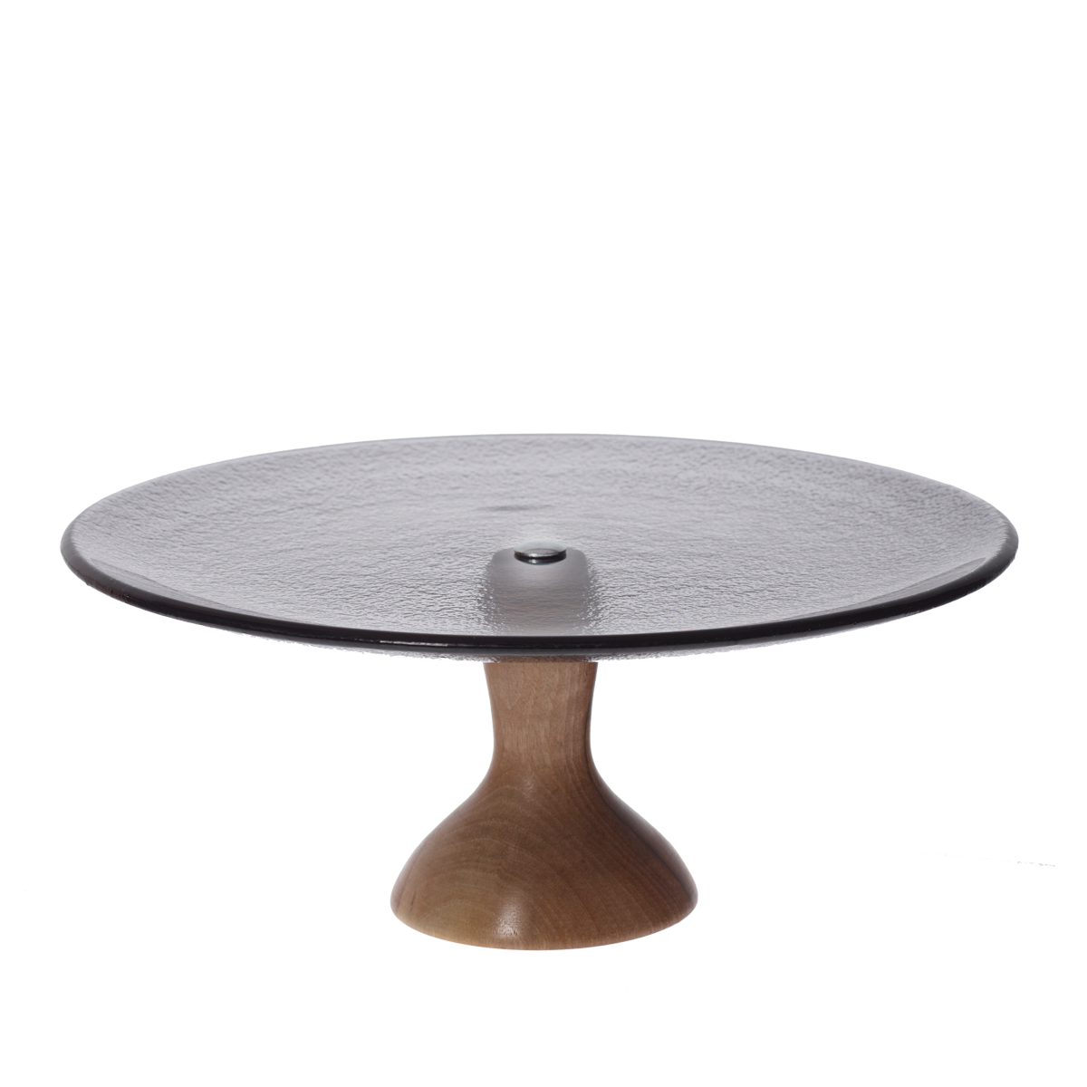 Kuchenteller Velo Fusing Glas Handmade Ø ca. 28cm Grau