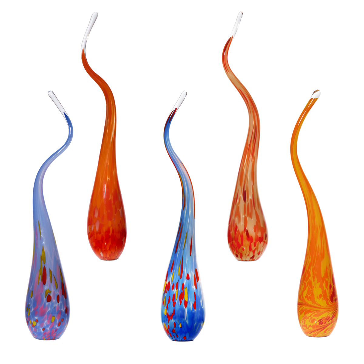 Gartenskulptur Glasflamme 65 cm inkl. Stab