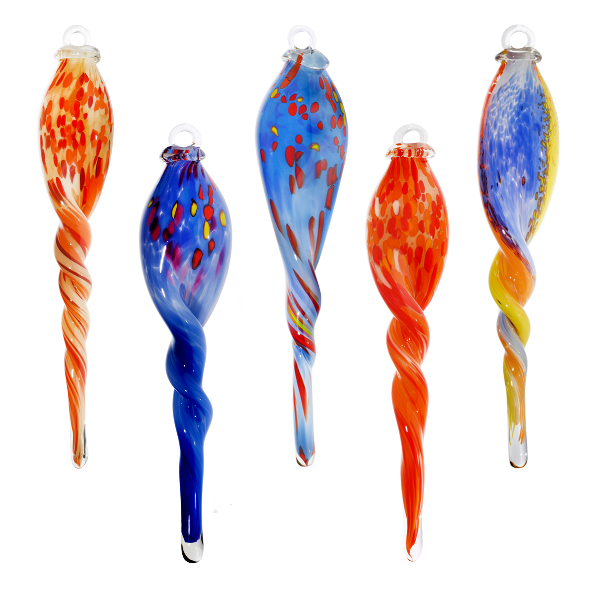 Gartenskulptur Glaszopf zum Hängen 43 cm inkl. Stab