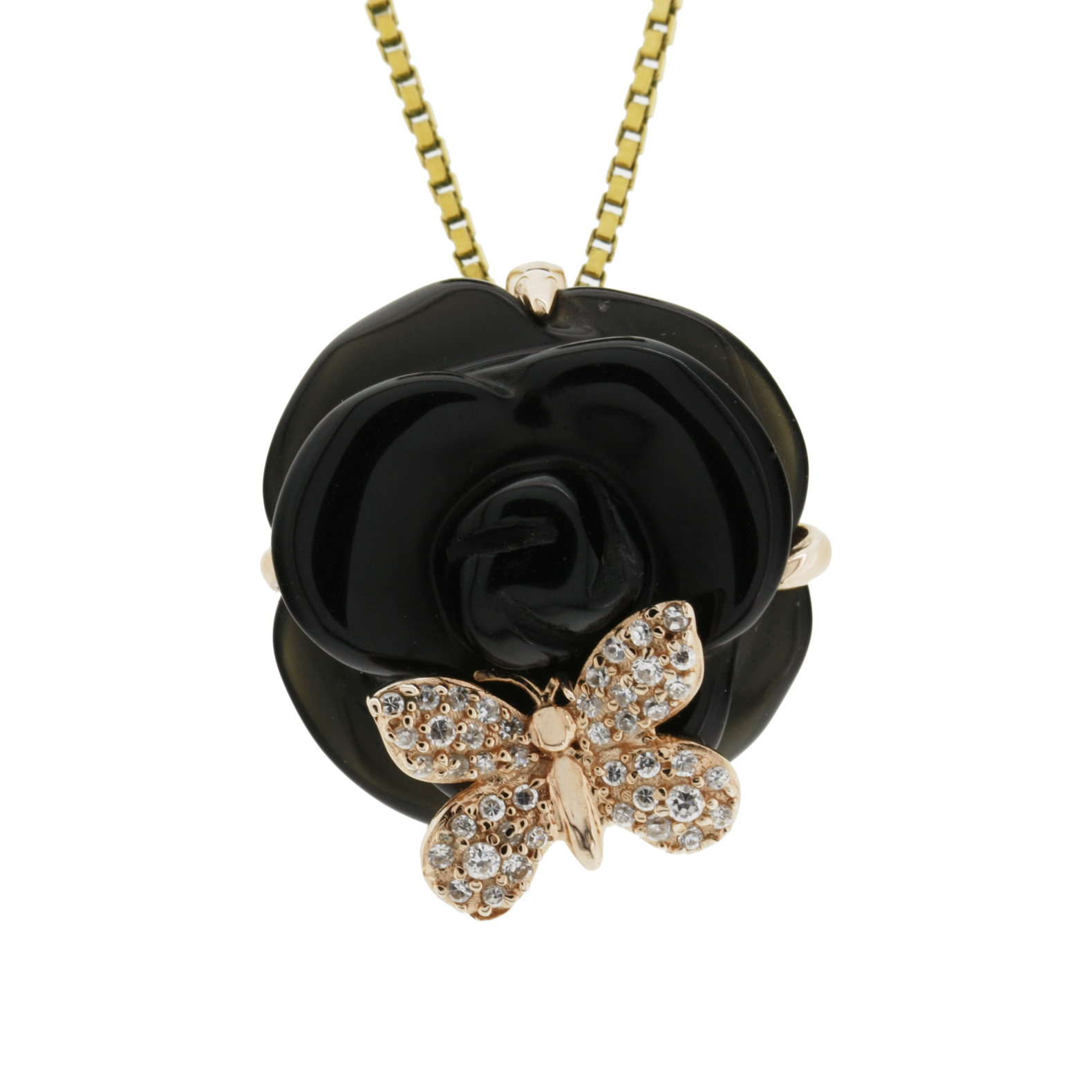 Kettenanhänger Rosa aus 925 Sterling Silber Schmuck für Damen Friends