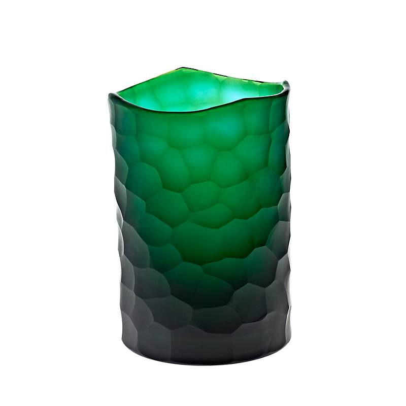 Windlicht Kerzenhalter Blumenvase Dekoration Moonlight Höhe 16,5cm grün Handmade