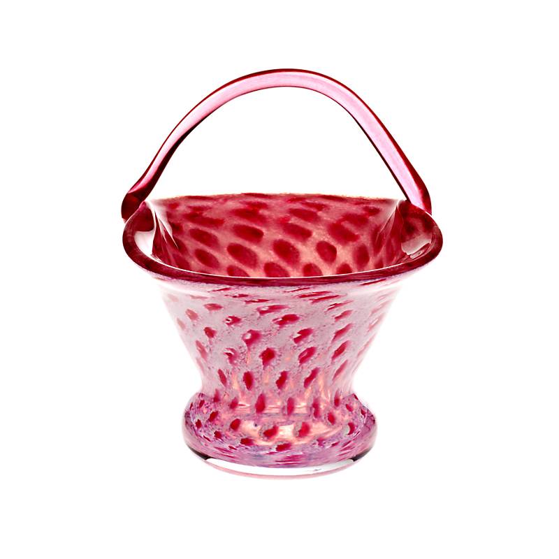 Glaskorb Pavel 19cm rosa