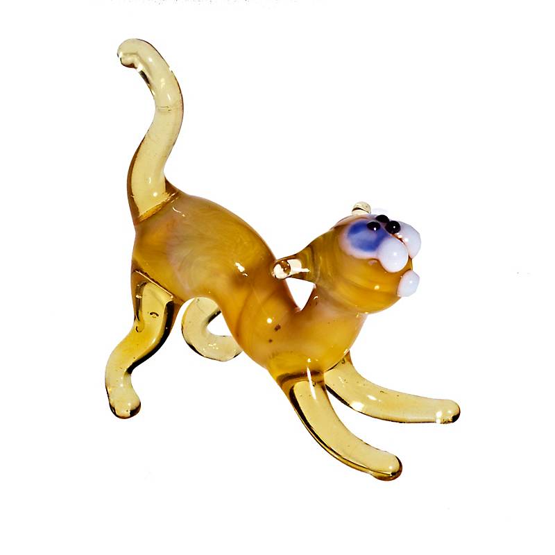 Katze Mini Plus 4-5cm Glas Figuren Sammeln Vitrine Miniatur Haustier