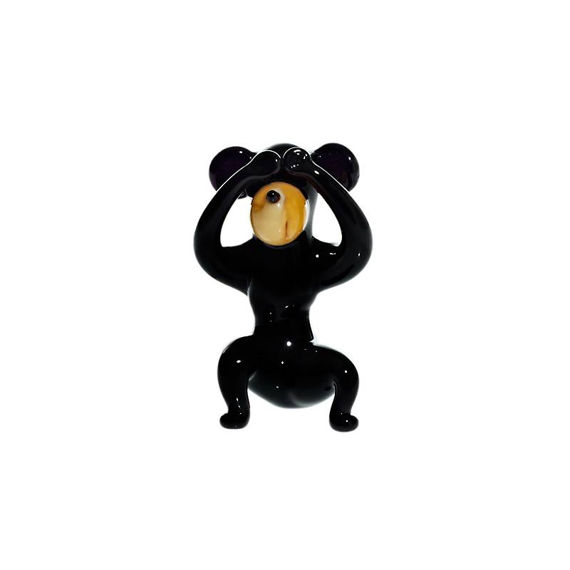 Affe Augen Mini Plus 4-5cm Glas Tiere Figuren Sammeln Vitrine Miniatur Zoo